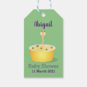 Niedliche Nudeln Schlange Cartoon Illustration Spa Geschenkanhänger (Rückseite)