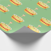 Niedliche Nudeln Schlange Cartoon Illustration Spa Geschenkpapier (Ecke)