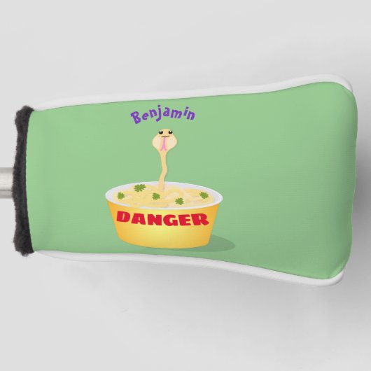 Niedliche Nudeln Schlange Cartoon Illustration Spa Golf Headcover (Vorderseite)