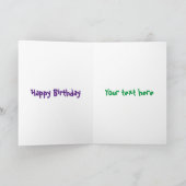 Niedliche Nudeln Schlange Cartoon Illustration Spa Karte (Innenseite)