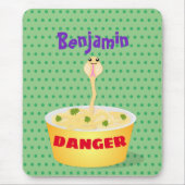 Niedliche Nudeln Schlange Cartoon Illustration Spa Mousepad (Vorne)