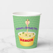 Niedliche Nudeln Schlange Cartoon Illustration Spa Pappbecher (Rückseite)