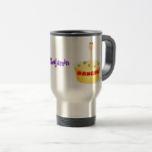 Niedliche Nudeln Schlange Cartoon Illustration Spa Reisebecher (VorderseiteRechts)