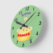 Niedliche Nudeln Schlange Cartoon Illustration Spa Runde Wanduhr (Winkel)