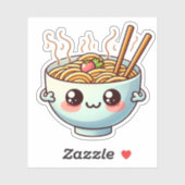 niedliche Nudelschale Aufkleber (Blatt)