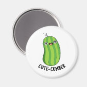 Niedliche Nummer Funny Cucumber Veggie Pun Magnet (Vorderseite/Rückseite)