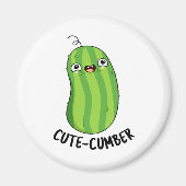 Niedliche Nummer Funny Cucumber Veggie Pun Magnet (Vorne)