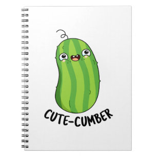 Niedliche Nummer Niedlich Veggie Cucumber Pun Notizblock