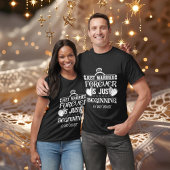 Niedliche nur verheiratete Wortart ergänzen Hochze T-Shirt