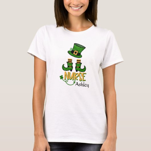 Niedliche Nurse Leprechaun Name FrauenT - Shirt (Vorderseite)