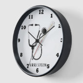 Niedliche Nurses-Station fügt Text hinzu Uhr (Winkel)