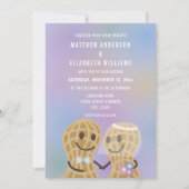 Niedliche Nüsse über die Verlobung der Hochzeit Einladung (Vorderseite)