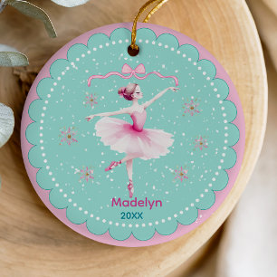 Niedliche Nutcracker ballerina Pflaumenmärsche Keramik Ornament