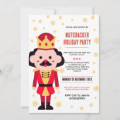 Niedliche Nutcracker-Feiertagspartei Einladung (Vorderseite)
