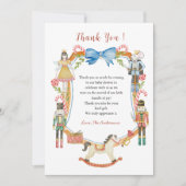 Niedliche Nutcracker Weihnachtsdusche Dankeskarte (Vorderseite)