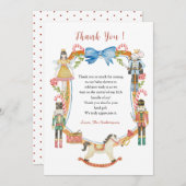 Niedliche Nutcracker Weihnachtsdusche Dankeskarte (Vorne/Hinten)