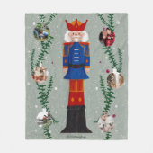 Niedliche Nutcracker Weihnachtsfotokopie Fleecedecke (Vorderseite)