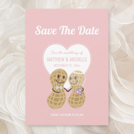 Niedliche Nuts über einander Pink Whimsical Weddin Save The Date