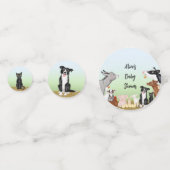 Niedliche Nutztiere Baby Duschtisch Konfetti (Vorderseiten)