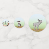 Niedliche Nutztiere Baby Duschtisch Konfetti (Rückseiten)