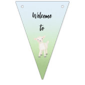 Niedliche Nutztiere Babydusche Wimpelkette (Zweite Fahne)