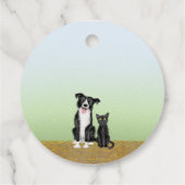 Niedliche Nutztiere Dank Gastgeschenk-Markierung Geschenkanhänger (Rückseite)