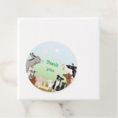 Niedliche Nutztiere Dank Gastgeschenk-Markierung Geschenkanhänger (Beispiel)