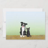 Niedliche Nutztiere danke Karte (groß) (Rückseite)