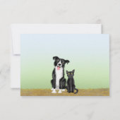 Niedliche Nutztiere Dankeschön Karte (klein) (Rückseite)