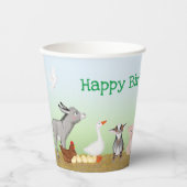 Niedliche Nutztiere Geburtstagsparty Pappbecher (Vorderseite)
