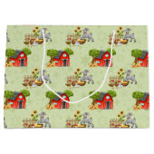 niedliche Nutztiere gefliester Party Große Geschenktüte (Vorderseite)