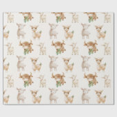 Niedliche Nutztiere Geschenkpapier (Flach)