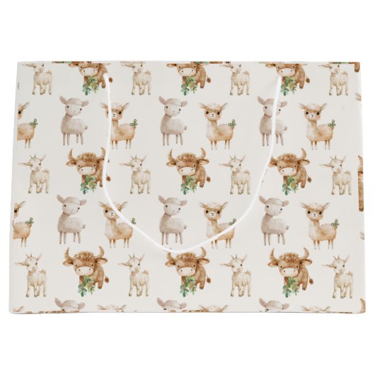 Niedliche Nutztiere Große Geschenktüte (Vorderseite)