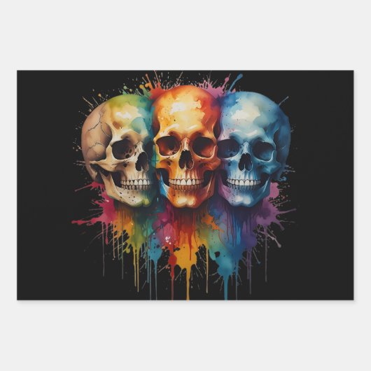 Niedliche Oberwasserfarbe mit lackierter Farbe Geschenkpapier Set (Vorderseite 2)