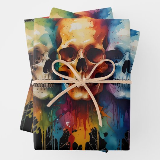 Niedliche Oberwasserfarbe mit lackierter Farbe Geschenkpapier Set (Beispiel)