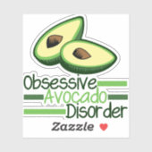 Niedliche obsessive Avocado-Störung Aufkleber (Blatt)