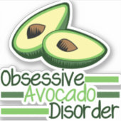 Niedliche obsessive Avocado-Störung Aufkleber (Vorderseite)
