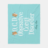 Niedliche obsessive Corgi-Störung Fleecedecke (Vorderseite)