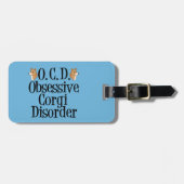 Niedliche obsessive Corgi-Störung Gepäckanhänger (Vorderseite horizontal)