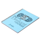 Niedliche obsessive Elefantenkrankheit Notizblock (Linke Seite)