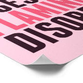 Niedliche obsessive Flamingo-Störung Poster (Ecke)
