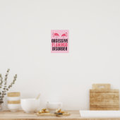 Niedliche obsessive Flamingo-Störung Poster (Küche)