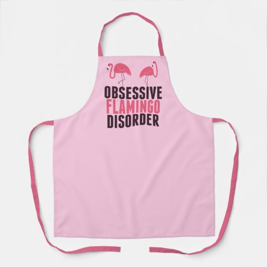 Niedliche obsessive Flamingo-Störung Schürze (Vorderseite)