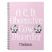Niedliche obsessive Rinderkrankheit Notizblock (Vorderseite)