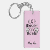 Niedliche obsessive Rinderkrankheit Schlüsselanhänger (Vorderseite links)