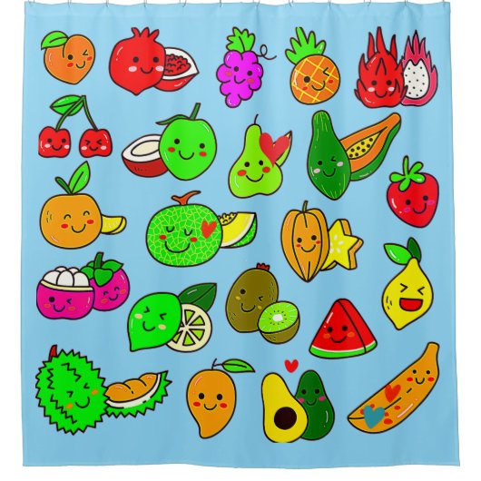 NIEDLICHE OBST! DUSCHVORHANG (Vorderseite)