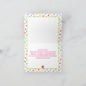 Niedliche Obstbäume 2. Geburtstag Dankeskarte (Innenseite)