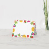 Niedliche Obstbäume 2. Geburtstag Dankeskarte (Rückseite)