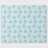 Niedliche Octopus Baby Dusche Kawaii Pink Girl Geschenkpapier (Flach)