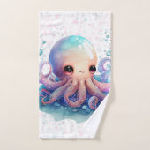 Niedliche Octopus Babydusche nach Maß Badhandtuch Set (Handtuch)